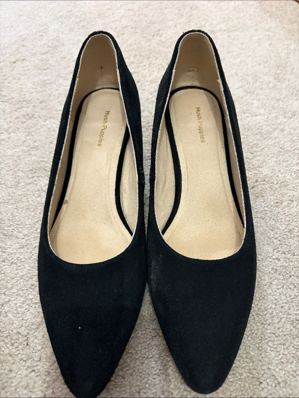 Hush Puppies Women’s Black Pointed Toe Flats